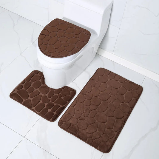 Anti-Slip Absorbent Toilet Seat Cover 3Pcs Set.